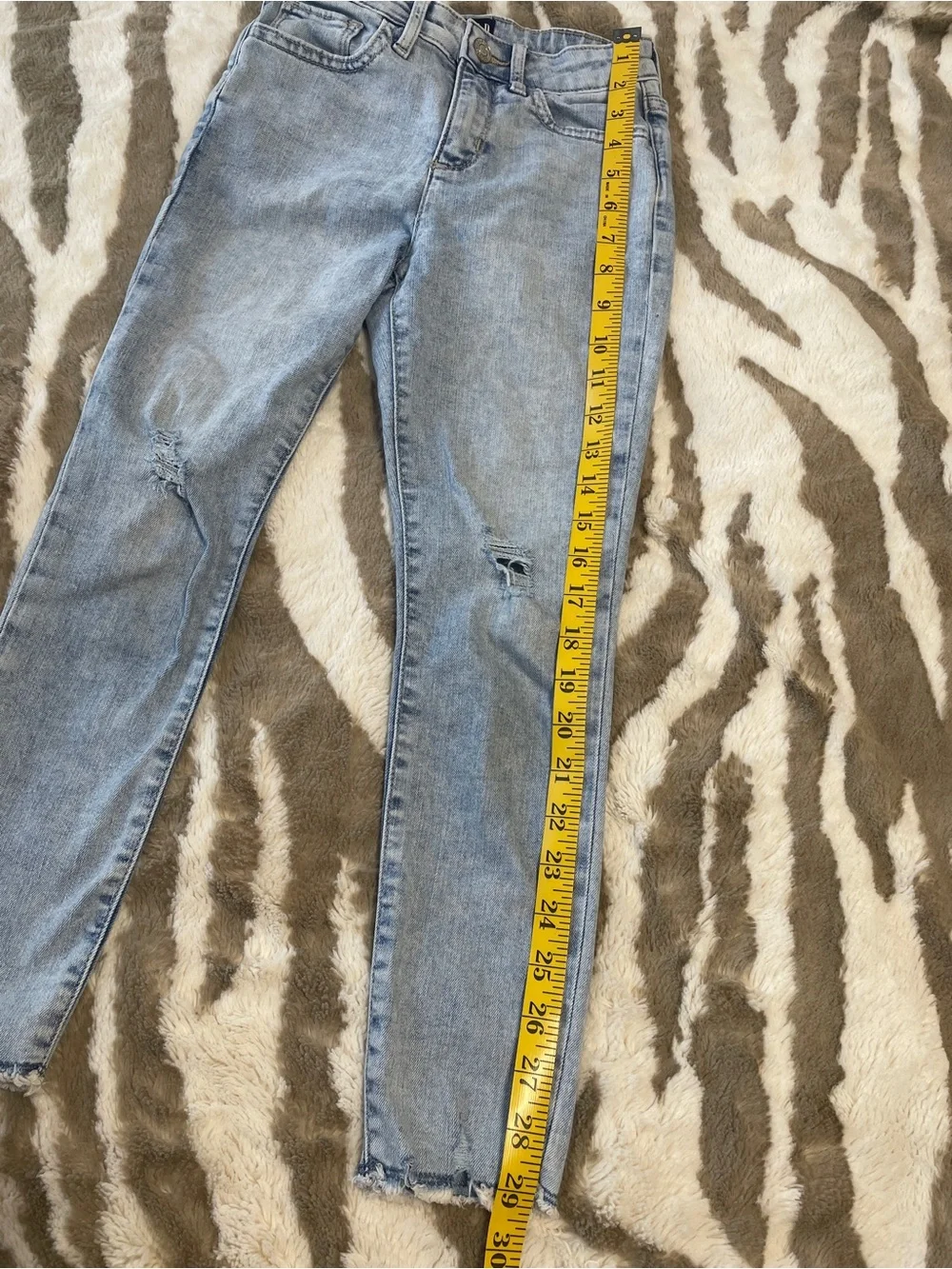 GAP Kids Light Blue Distressed High-Rise Jeggings